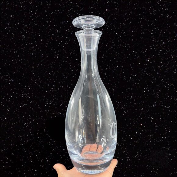 Kate Spade Lenox Clear Glass Crystal Decanter W Stopper Marked Our Vintage Glass - Picture 1 of 15
